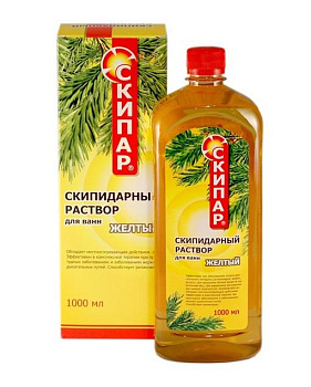 Скипар желтый, раствор скипидарный с экт. целебных трав 1л