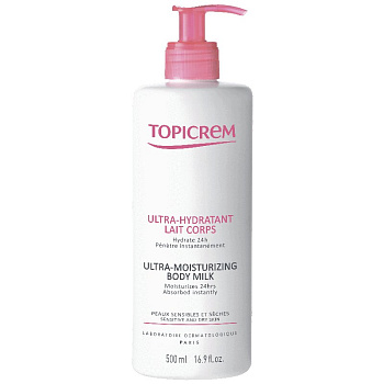 Topicrem, молочко для тела ультра-увлажняющее, 500 мл