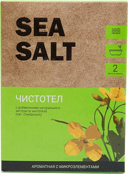 Dr.Aqua Чистотел Sea Salt, соль морская природная для ванн, 500 г