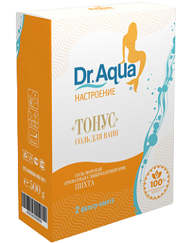 Dr.Aqua, морская природная соль для ванн (пихта), 500 г
