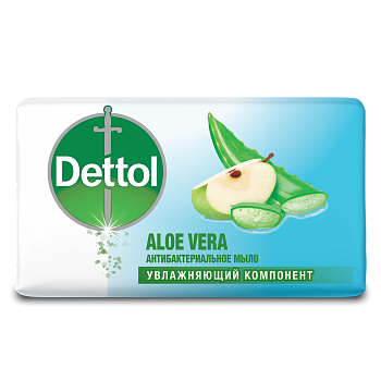 Деттол, мыло антибактериальное (алоэ вера), 100 г