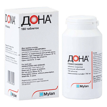 Дона, таблетки в пленочной оболочке 750 мг, 180 шт. 