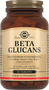 Солгар Бета-глюканы, таблетки, 60 шт.