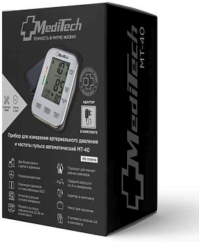 Тонометр MT-40 автомат с адаптером и больш диплеем (манжета на окр. руки 22-36 см) х1