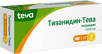 Фото Тизанидин-Тева, таблетки 4 мг, 30 шт.
