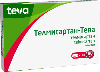 Телмисартан-Тева, таблетки 80 мг, 30 шт. 