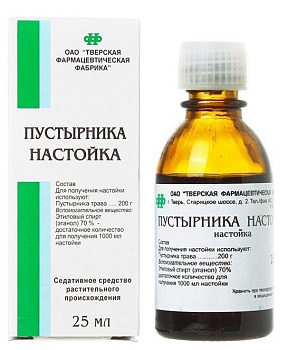 Пустырник настойка, флакон 25 мл, 1 шт. 