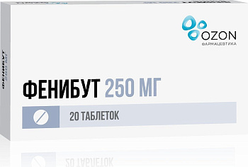 Фенибут, таблетки 250 мг, 20 шт. 