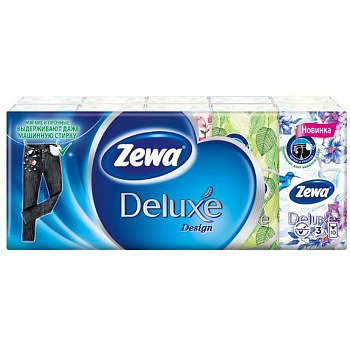 Зева Делюкс Дизайн, платочки носовые бумажные, 100 шт.