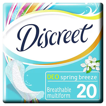 Прокладки Discreet на каждый день Deo spring breeze multiform, 20 шт.