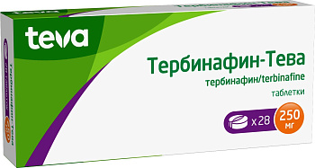Тербинафин-Тева, таблетки 250 мг, 28 шт. 