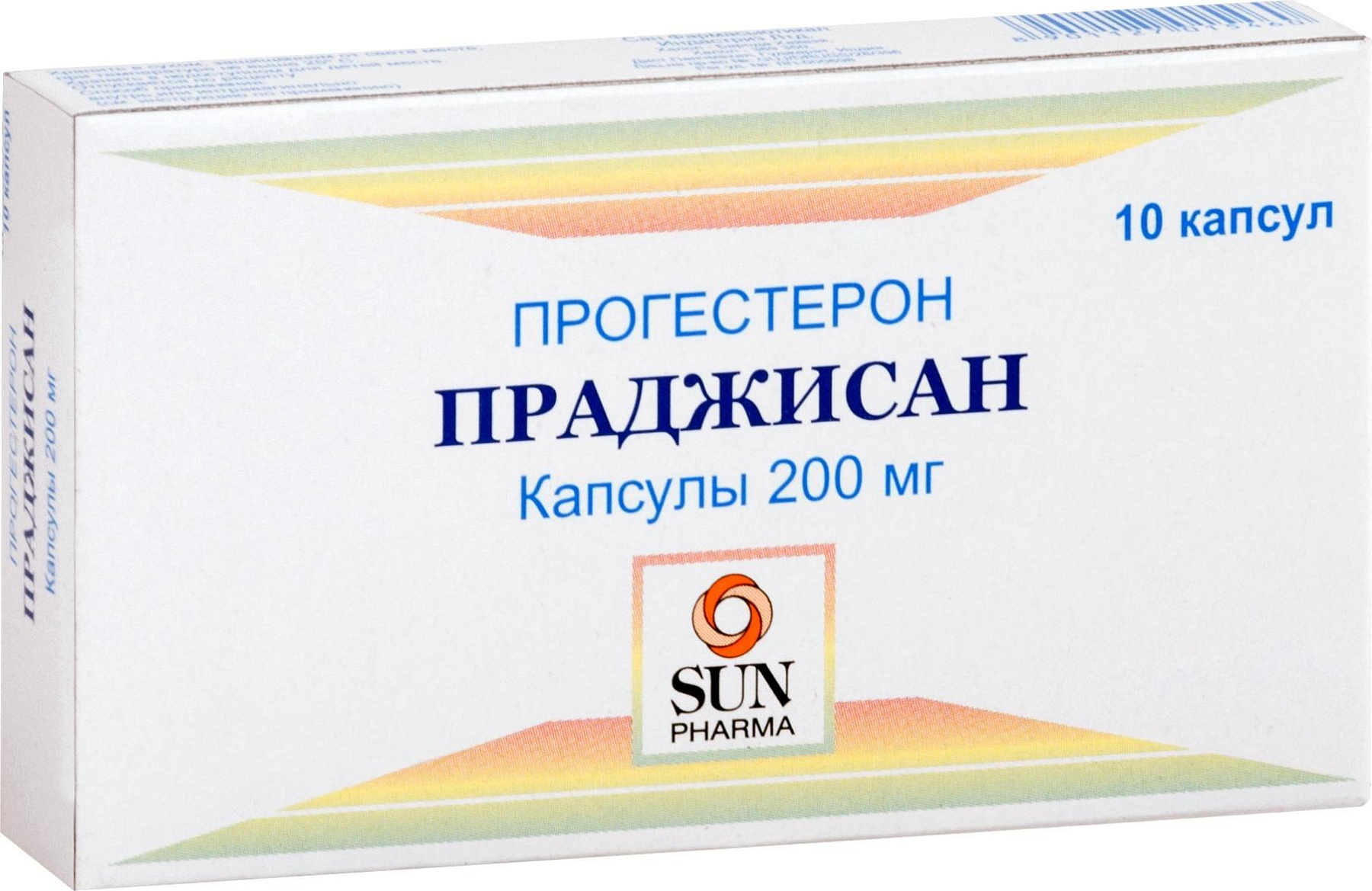 Упаковка препарата Праджисан, капсулы 200 мг, 10 шт.