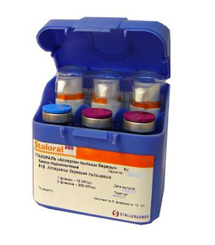 Сталораль Аллерген пыльцы березы, капли подъязычные (набор: 300 ИР/мл 2 шт.+10 ИР/мл 1 шт.) , флаконы 10 мл, 3 шт. 
