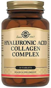 Солгар Комплекс коллагена и гиалуроновой кислоты, таблетки, 30 шт.