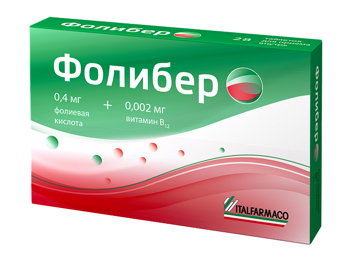 Фолибер, таблетки, 28 шт.