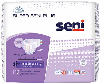 Seni Super Plus, подгузники для взрослых (M), 10 шт.