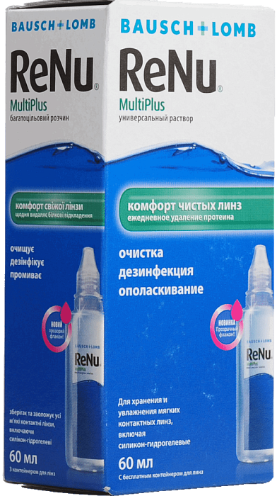 Раствор для линз ReNu MultiPlus, 60 мл
