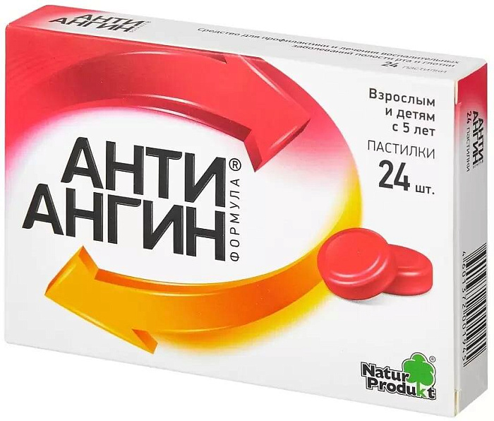 Анти-Ангин Формула, пастилки, 24 шт. 