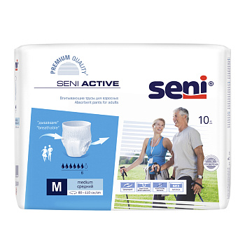 Seni Active, трусы впитывающие для взрослых (M), 10 шт.