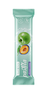 Пастила фруктовая FoodForte, Яблоко и слива, 27 г