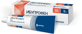 Ибупрофен-Вертекс, гель 5%, 50 г 