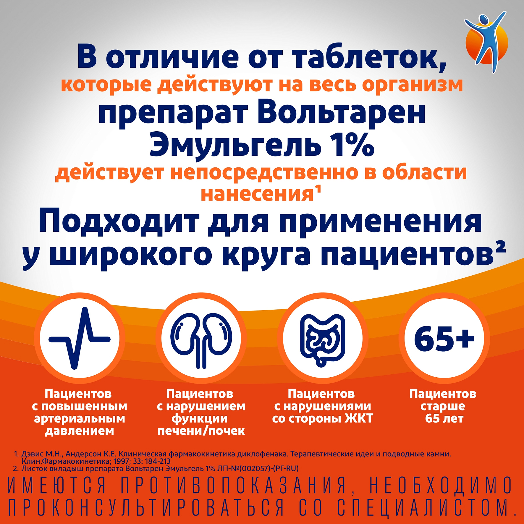 Упаковка препарата Вольтарен эмульгель, гель 1% 50 г, 1 шт.