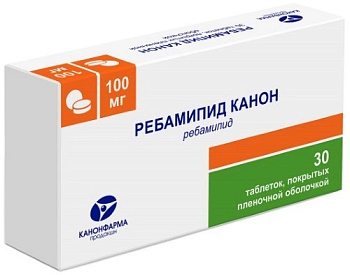 Ребамипид Канон, таблетки, покрытые пленочной оболочкой 100 мг, 30 шт. (арт. 243379)