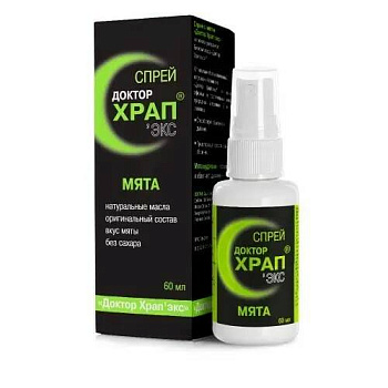 Доктор Храп Экс, средство для полости рта, спрей с мятой 60 мл, 1 шт. 