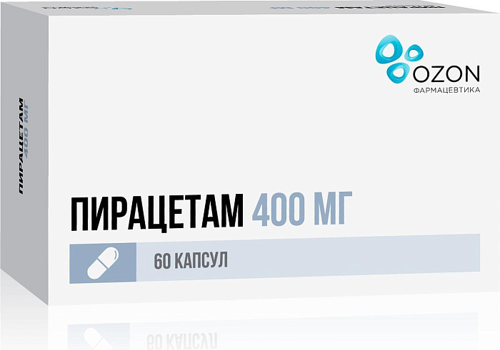 Пирацетам, капсулы 400 мг, 60 шт. 