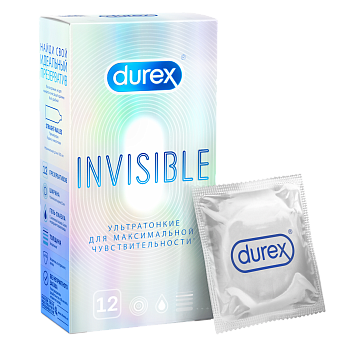 Презервативы Durex Invisible ультратонкие, 12 шт.