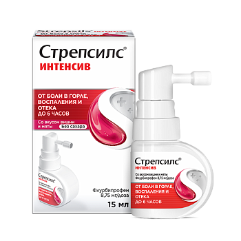 Стрепсилс Интенсив, спрей 15 мл, 1 шт. 