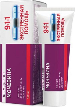 911 Экстренная помощь, крем для ног Мочевина 100 мл, 1 шт.