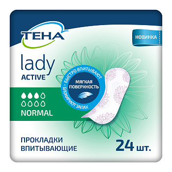 Тена Lady прокладки Active Normal, 24 шт.