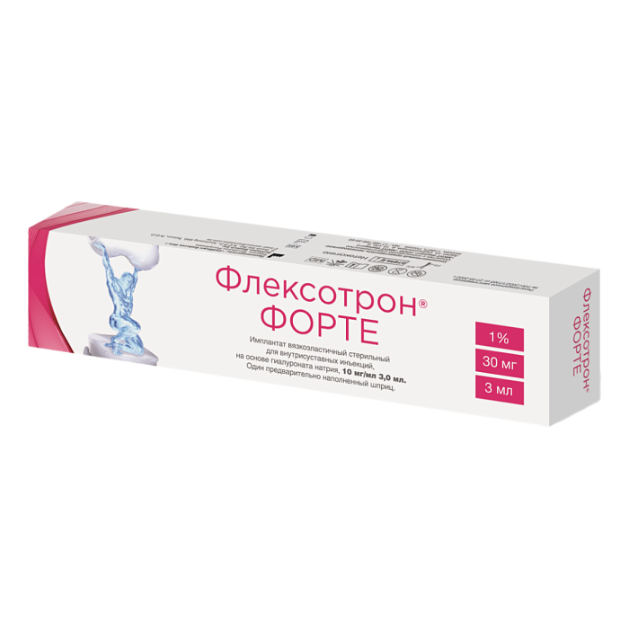 Флексотрон Форте, имплантат вязкоэластичный стерильный 10 мг/мл, 3 мл, 1 шт. 