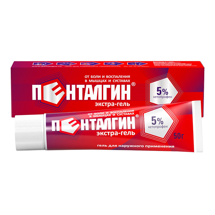 Пенталгин экстра-гель, гель 5% 50 г, 1 шт. 