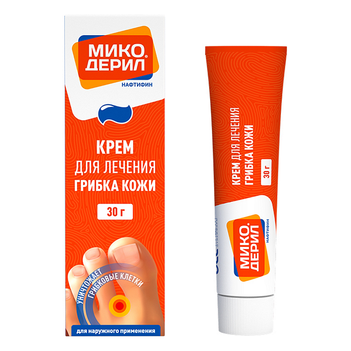 Микодерил, крем 1% 30 г, 1 шт. 