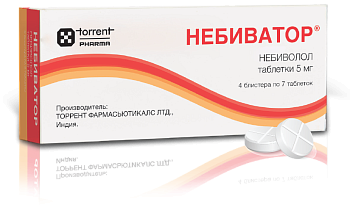 Небиватор, таблетки 5 мг, 28 шт. 