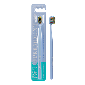 ПрезиДент Профи Орто, ортодонтическая зубная щетка средней жесткости, 1 шт.