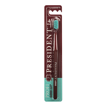 Президент Профи 6000, супермягкая зубная щетка, 1 шт.