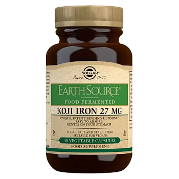 Солгар Железо в ферментированной культуре Коджи, капсулы 27 мг, 30 шт.