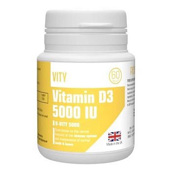 Vity Витамин Д3 5000 МЕ, таблетки, 60 шт.