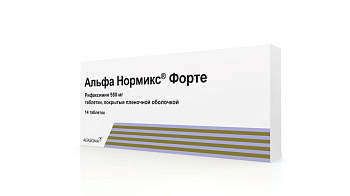 Альфа Нормикс Форте, таблетки покрытые пленочной оболочкой, 550 мг, 14 шт. (арт. 377070)