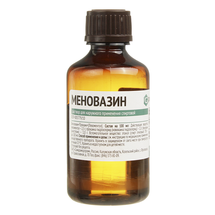 Меновазин, раствор спиртовой, 40 мл 