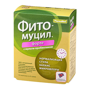 Фитомуцил Форте, порошок пакетики 5 гр, 10 шт.