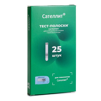 Сателлит ПКГЭ-02, тест-полоски, 25 шт.