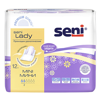 Seni Lady Mini, урологические прокладки, 12 шт.