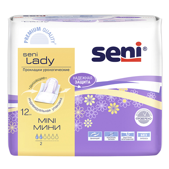 Seni Lady Mini, урологические прокладки, 12 шт.