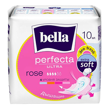 Bella Perfecta, Ultra Rose Deo fresh, прокладки супертонкие, 10 шт.