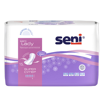 Seni Lady Super, прокладки урологические, 15 шт.