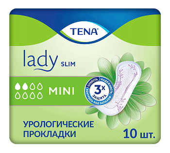 Тена Lady Слим Мини, прокладки урологические, 10 шт.